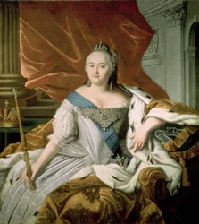 Porträt von Elisabeth Petrowna, Kaiserin von Russland, ca. 1750